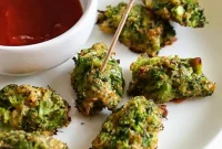 Crispy Baked Broccoli Cheddar Tots