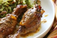 Slow Cooker Maple Dijon Glazed Chicken Drumsticks