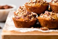 Moist Maple Pecan Banana Muffins