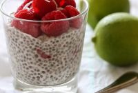 Creamy Coconut Lime Raspberry Chia Seed Pudding