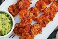 BBQ Shrimp Skewers Recipe with Garlic Lime Glaze