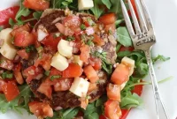 Bunless Turkey Bruschetta Burger Recipe