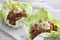 Ground Turkey Taco Lettuce Wraps with Avocado Lime Slaw