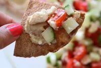 Greek Nachos with Tzatziki, Feta and Olives