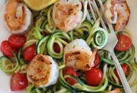 Spicy Lemon Garlic Shrimp with Zucchini Noodles