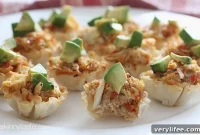 Crispy Phyllo Cups with Crab and Avocado