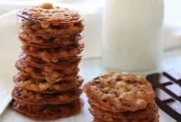 Crispy Dark Chocolate Oatmeal Lace Cookie Recipe