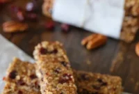 Maple Cranberry Pecan Oat Breakfast Bars