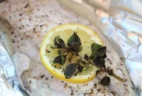 Grilled Fish Fillet Foil Packets with Lemon and Dill