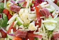Italian Antipasto Salad with Salami and Mozzarella