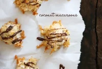 Chocolate-Drizzled Coconut Macaroons Recipe
