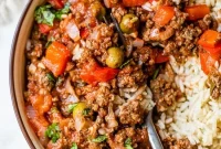 Slow Cooker Picadillo Recipe with Ground Beef