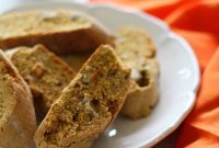 Pumpkin Hazelnut Biscotti with White Chocolate
