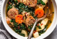 Comforting Kale and Potato Soup with Turkey Sausage Recipe