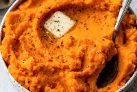 Creamy Mashed Sweet Potatoes with Brown Sugar and Butter
