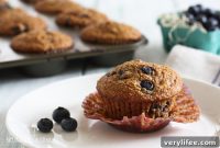 Honey Coconut Blueberry Bran Muffins Recipe