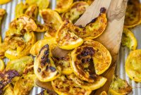 Roasted Yellow Squash Recipe with Garlic and Herbs