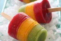 Mango, Kiwi and Raspberry Popsicle Recipe