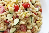 Refreshing Summer Macaroni Salad with Tomatoes and Zucchini