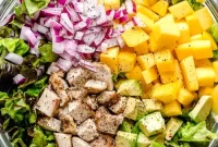 Grilled Chicken, Avocado and Mango Salad with Lime Vinaigrette