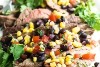 Grilled Flank Steak with Black Bean and Corn Salsa Recipe