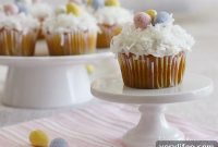 Moist Coconut Cupcakes with Toasted Coconut Frosting