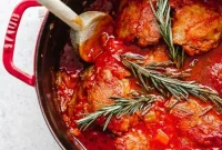 Pollo in Potacchio: Tomato and Rosemary Braised Chicken