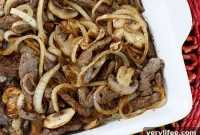 Pan-Seared Steak with Caramelized Onions and Mushrooms