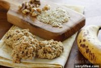 Chewy Banana Oatmeal Cookie Recipe with Nuts