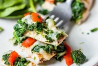 Grilled Chicken with Spinach and Melted Mozzarella Recipe