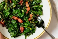 Smoky Bacon Sauteed Collard Greens