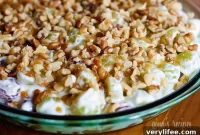 Creamy Grape Salad with Sweet Cream Cheese Dressing