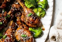 Sticky Asian Glazed Chicken Drumsticks Recipe
