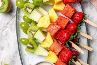 Fruit Kabobs Recipe with Creamy Yogurt Dip