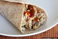 Spicy Chorizo and Egg White Breakfast Burrito Recipe