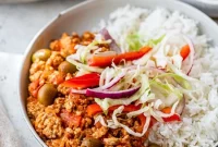 Ground Turkey Picadillo Recipe with Olives and Raisins