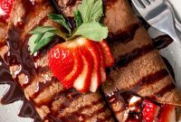 Chocolate Crepes with Strawberries Recipe