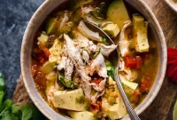 Chicken and Avocado Soup Recipe with Lime and Cilantro