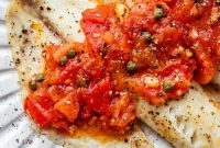 Broiled Fish with Tomato Caper Sauce Recipe