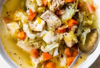 Hearty Chicken and Pork Cabbage Soup Recipe