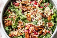 Baby Greens Salad with Pomegranate, Gorgonzola and Pecans