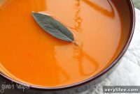 Creamy Roasted Butternut Squash Soup with Sage