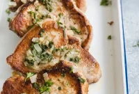 Pan Seared Pork Chops with Dijon Herb Sauce