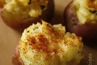 Twice-Baked Red Bliss Potatoes with Cheddar and Chives