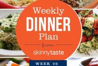 Skinnytaste Week 26 Dinner Plan with Recipes