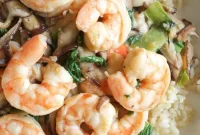 Garlic Shrimp Stir-Fry with Shiitake Mushrooms and Bok Choy