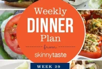 Skinnytaste Week 29 Dinner Menu and Recipes