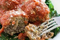 Slow Cooker Italian Beef Meatballs with Broccoli Rabe