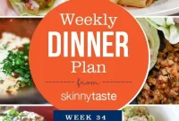 Skinnytaste Week 34 Dinner Recipes & Meal Plan