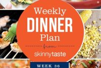 Skinnytaste Week 36 Dinner Plan with Grocery List